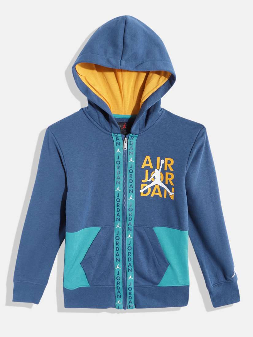 Buy Jordan Boys Blue Brand Logo Printed Hooded Sweatshirt Sweatshirts for Boys 19293636 Myntra