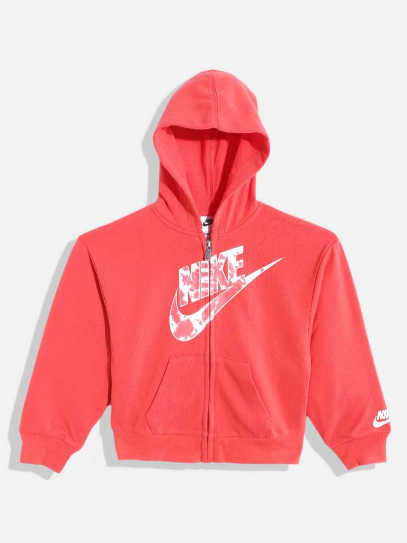 Buy Nike Girls Peach Coloured NKG Cloud Wash Full Zip Hooded Sweatshirt Sweatshirts for Girls 19293746 Myntra