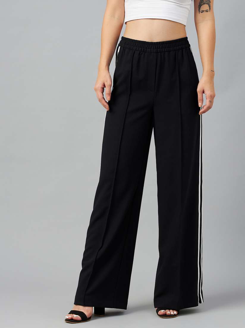 Buy Marks Spencer Women Black High Rise Trousers Trousers for Women 19296634 Myntra