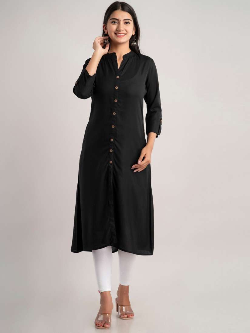 Myntra black kurta deals