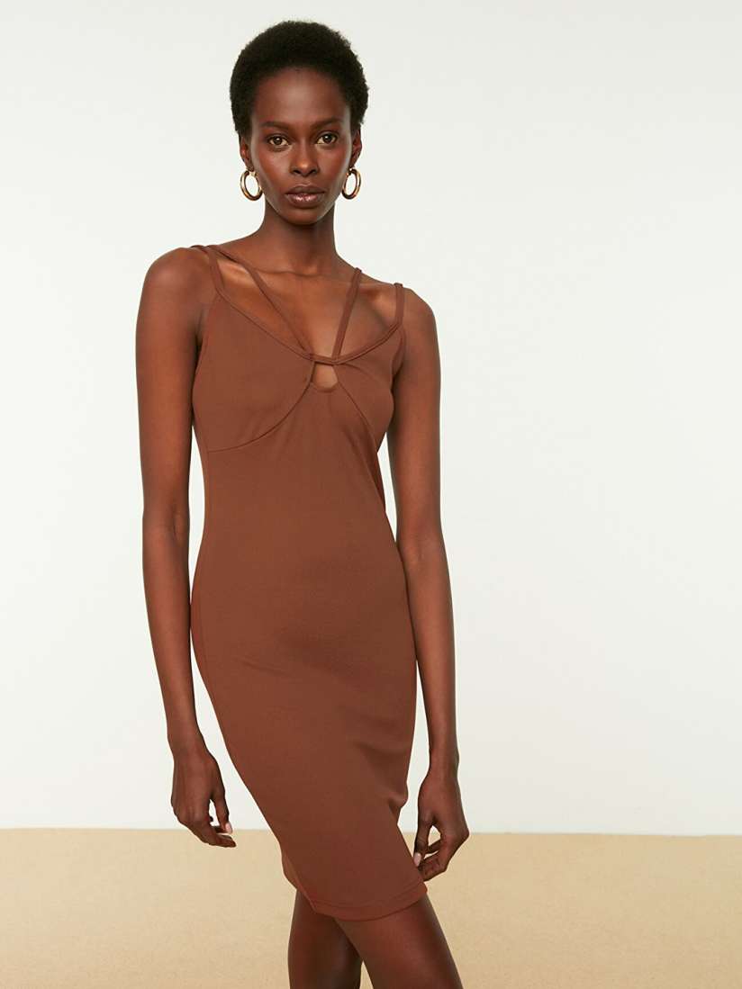 Solid bodycon dress top