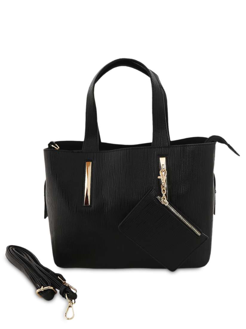 Buy Elespry Black Textured Shoulder Bag Handbags for Women 1931494 Myntra