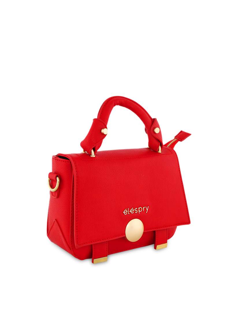 Fashion Bags Elespry Bags Buy Elespry Red Solid Satchel Handbags