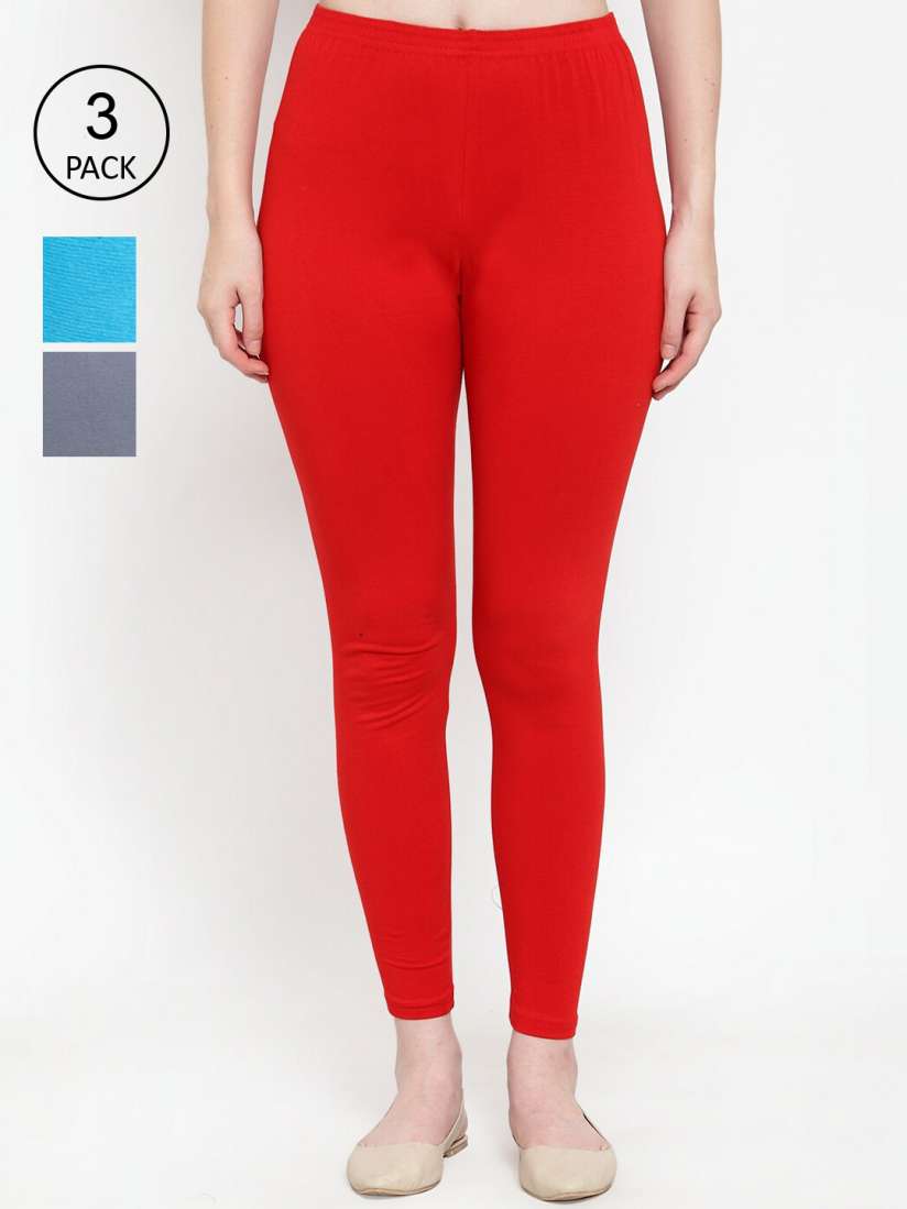 Buy Jinfo Women Pack Of 3 Solid Ankle Length Leggings Leggings for Women 19317388 Myntra