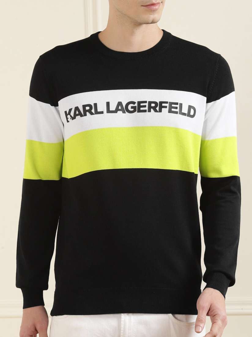 Buy Karl Lagerfeld Men Yellow Colourblocked Sweatshirt Sweatshirts for Men 19319454 Myntra