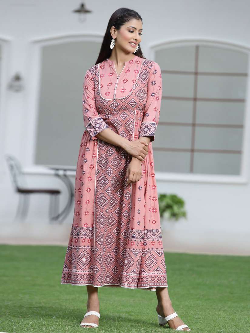Myntra peach dress top