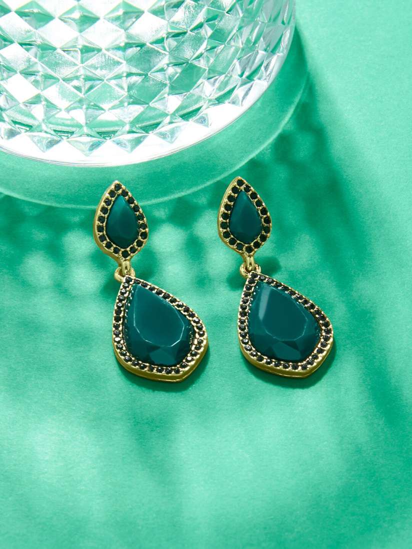 Buy Accessorize Green Circular Drop Earrings Earrings for Women 19320786 Myntra