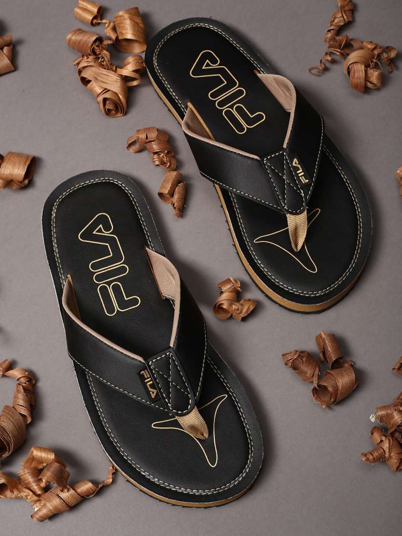 Buy FILA Men Black Printed Rubber PRIMA LITE Room Slippers Flip Flops for Men 19321992 Myntra