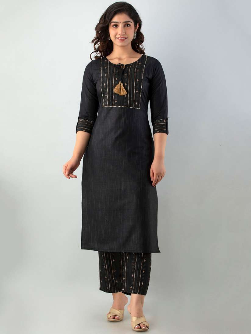Black kurti myntra store
