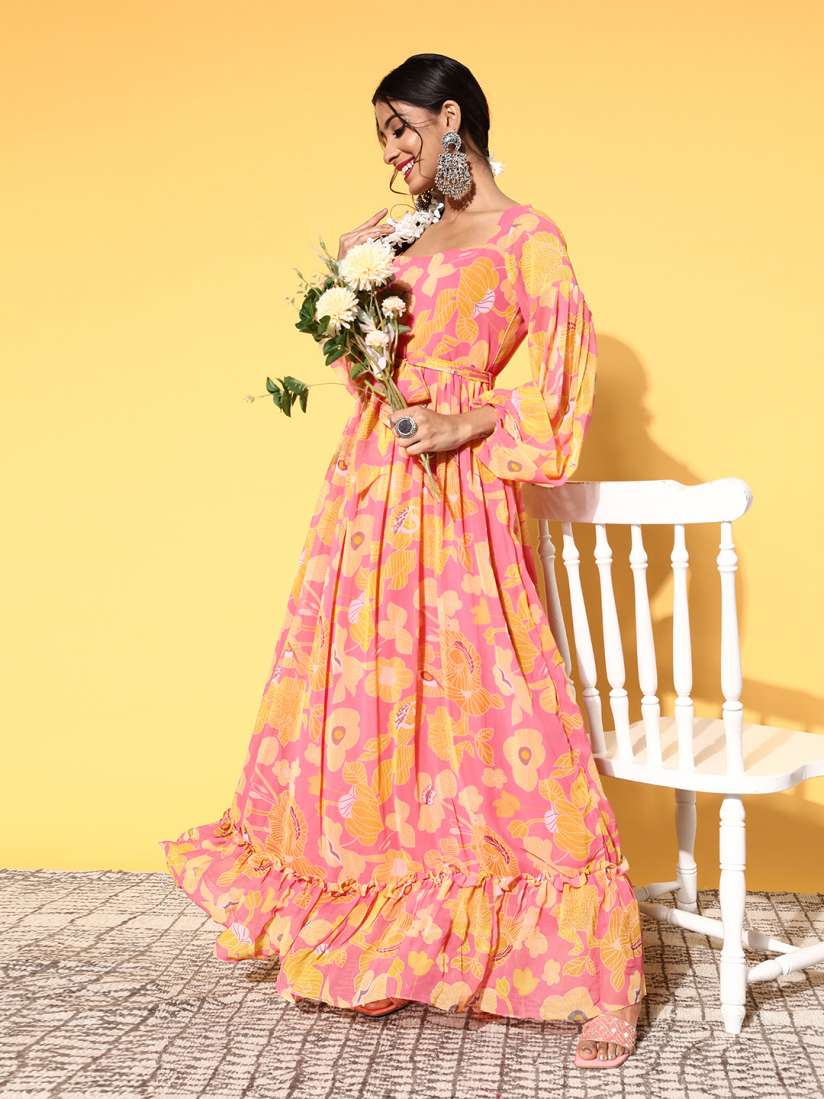 Georgette ethnic dresses best sale