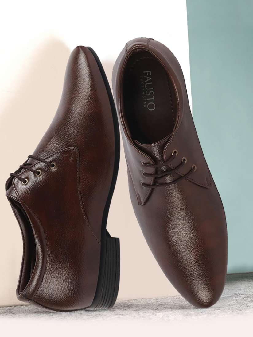 Buy FAUSTO Men Brown Formal Office Lace Up Shoes Formal Shoes for Men 19341044 Myntra