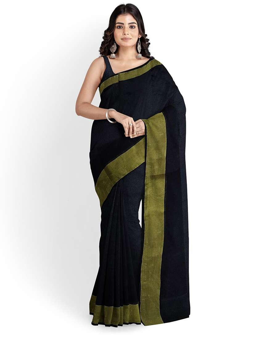 Myntra plain saree clearance