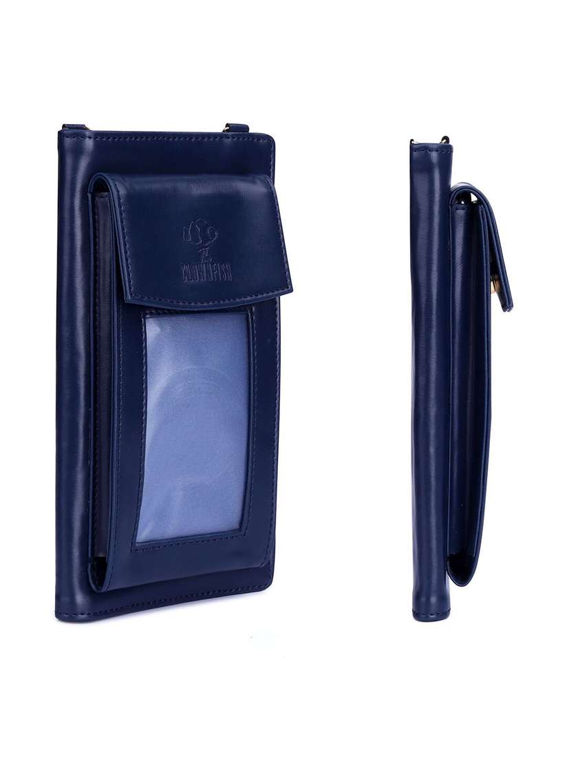 Buy THE CLOWNFISH Winslet Navy Blue Leather Sling Bag Come Two