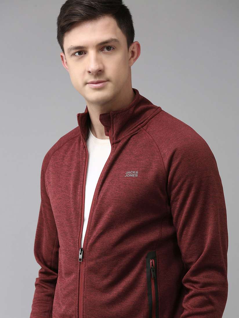 Buy Jack Jones Men Maroon Solid Sporty Jacket Jackets for Men 19348932 Myntra