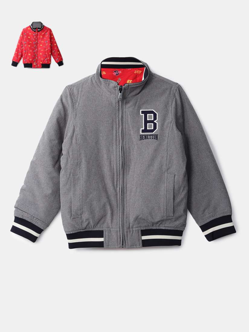 Buy United Colors of Benetton Boys Grey Bomber Jacket Jackets for Boys 19355010 Myntra