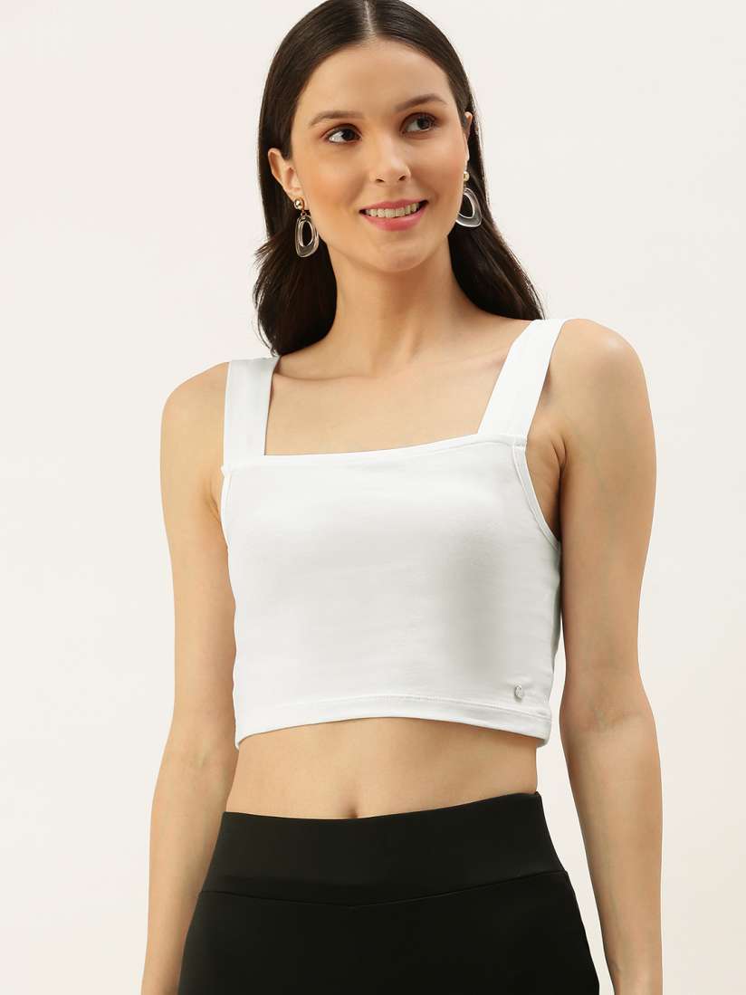 White crop bralette discount