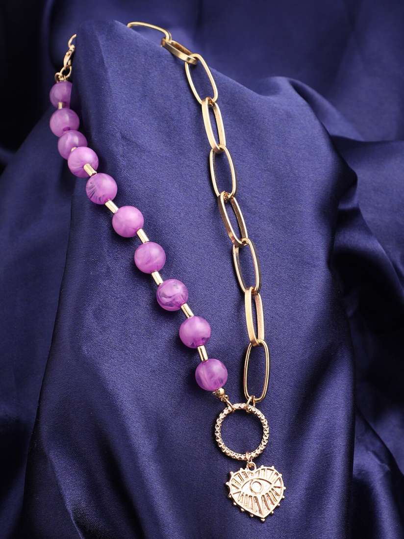 Purple gold chain new arrivals