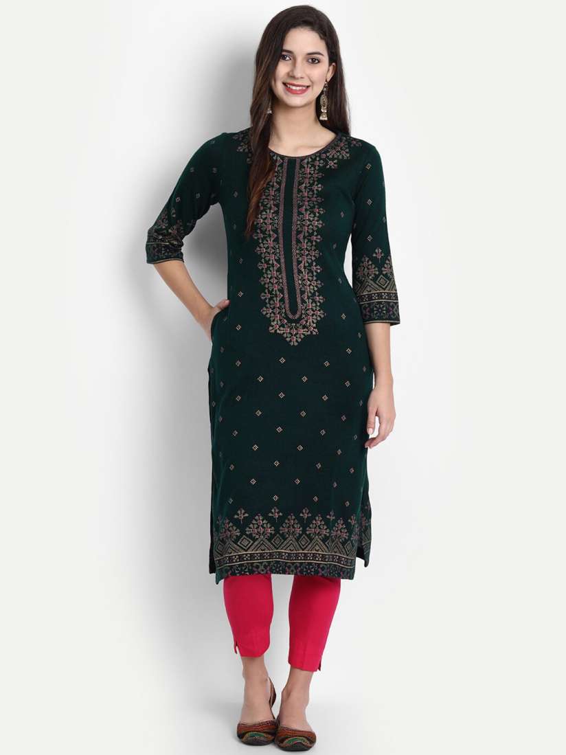 Woolen kurtis online myntra online