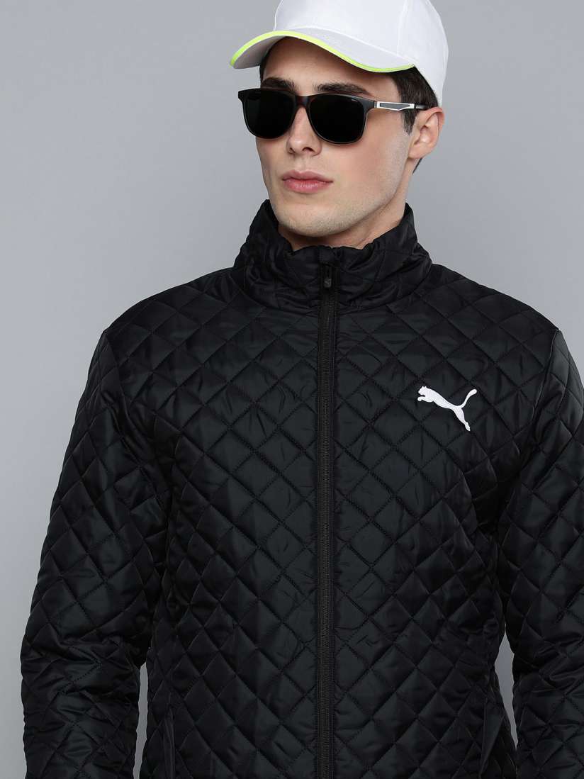 Slim fit quilted jacket mens store