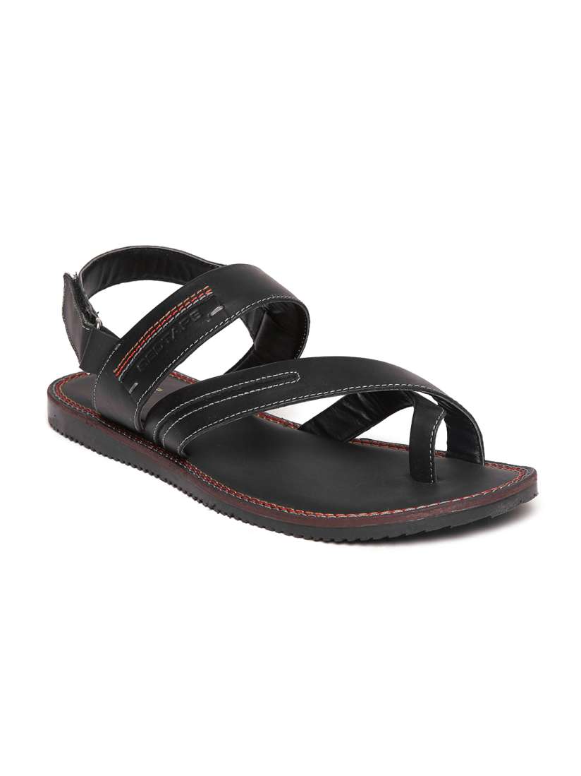 Red tape men black sandals on sale