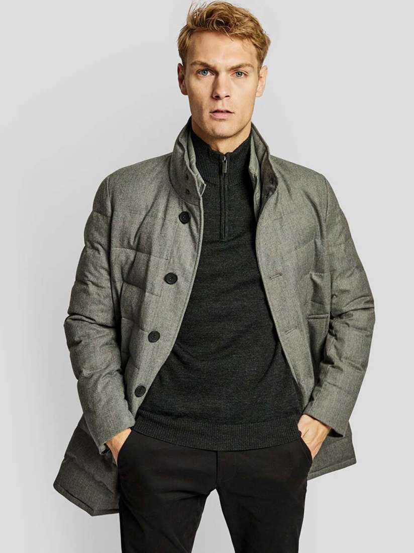 Grey longline puffer jacket discount