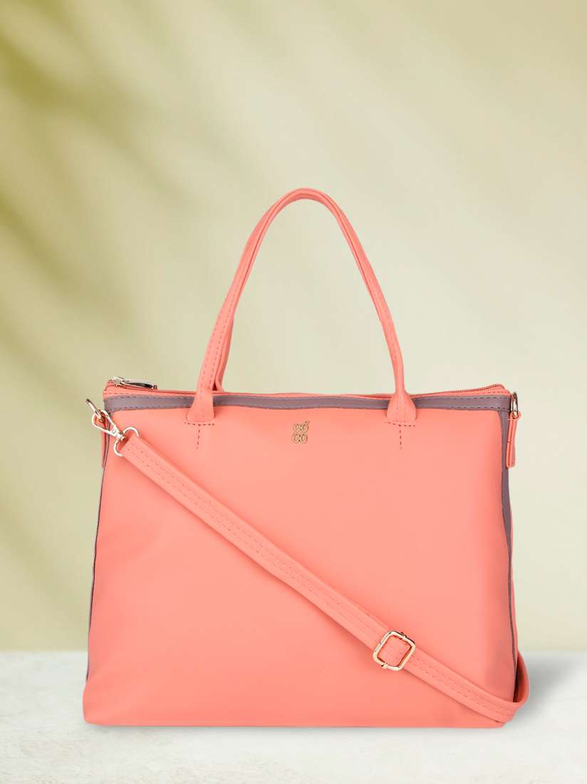 Baggit peach handbag hot sale