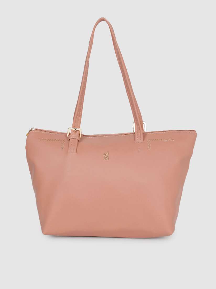 Buy Baggit Pink Solid Regular Structured Shoulder Bag with Minimal Embroidered Detail Handbags for Women 19377306 Myntra