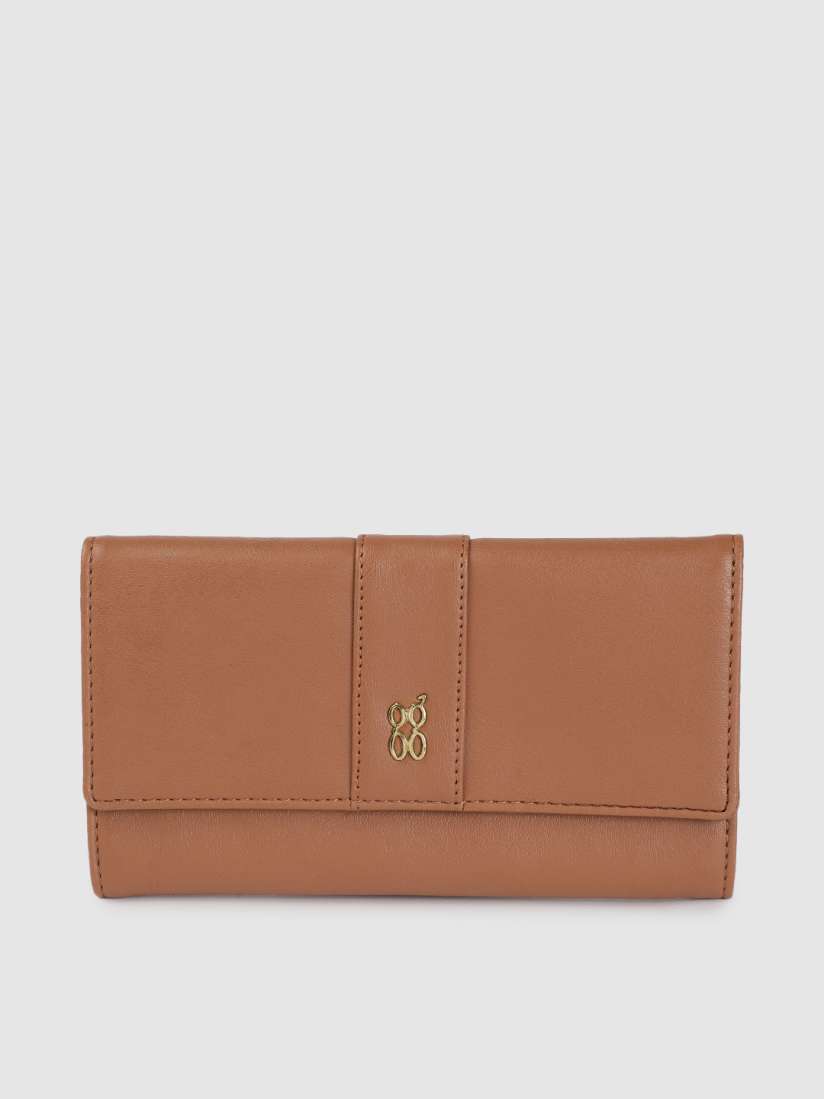 Buy Baggit Women Tan Brown Solid Three Fold Wallet Wallets for Women 19377334 Myntra
