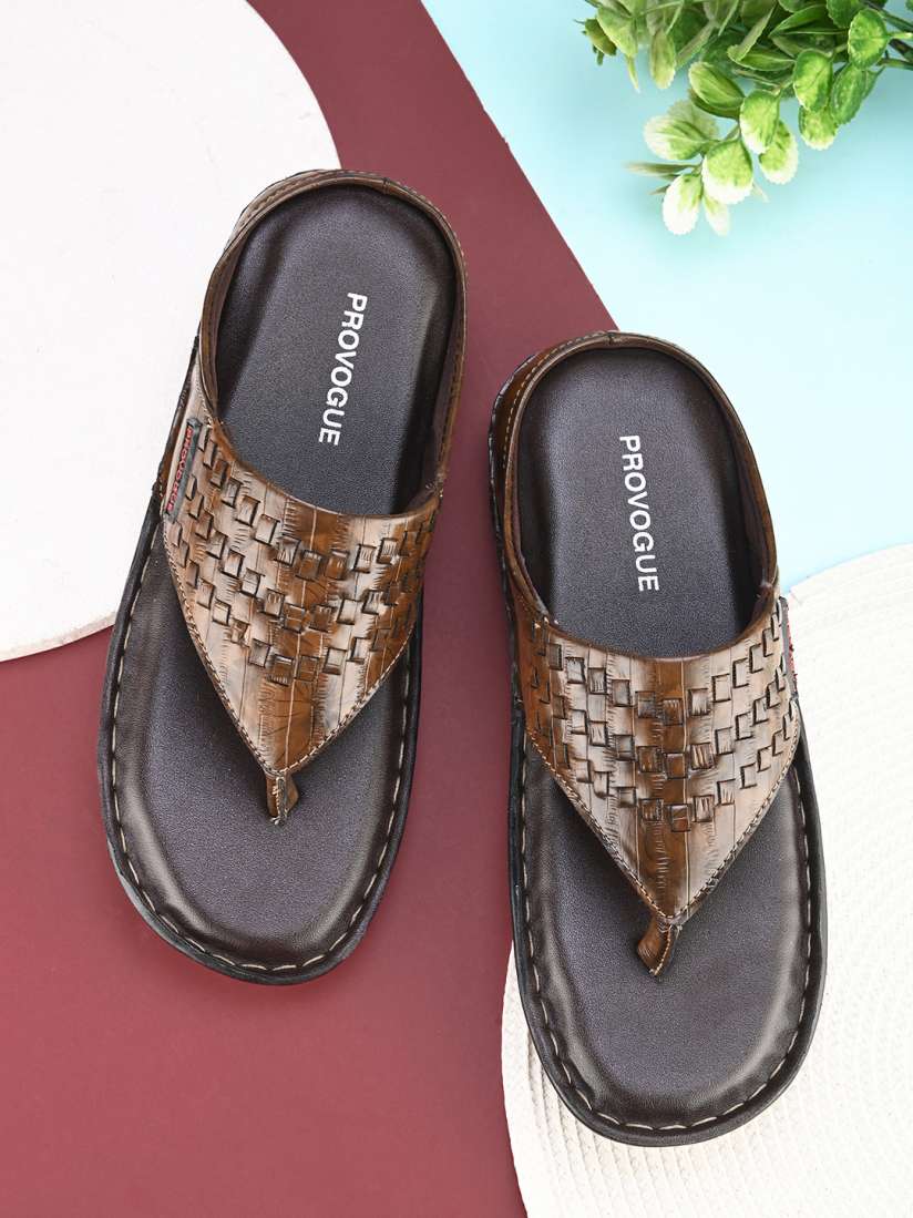 Buy Provogue Men Brown Rubber Thong Flip Flops Flip Flops for Men 19378692 Myntra