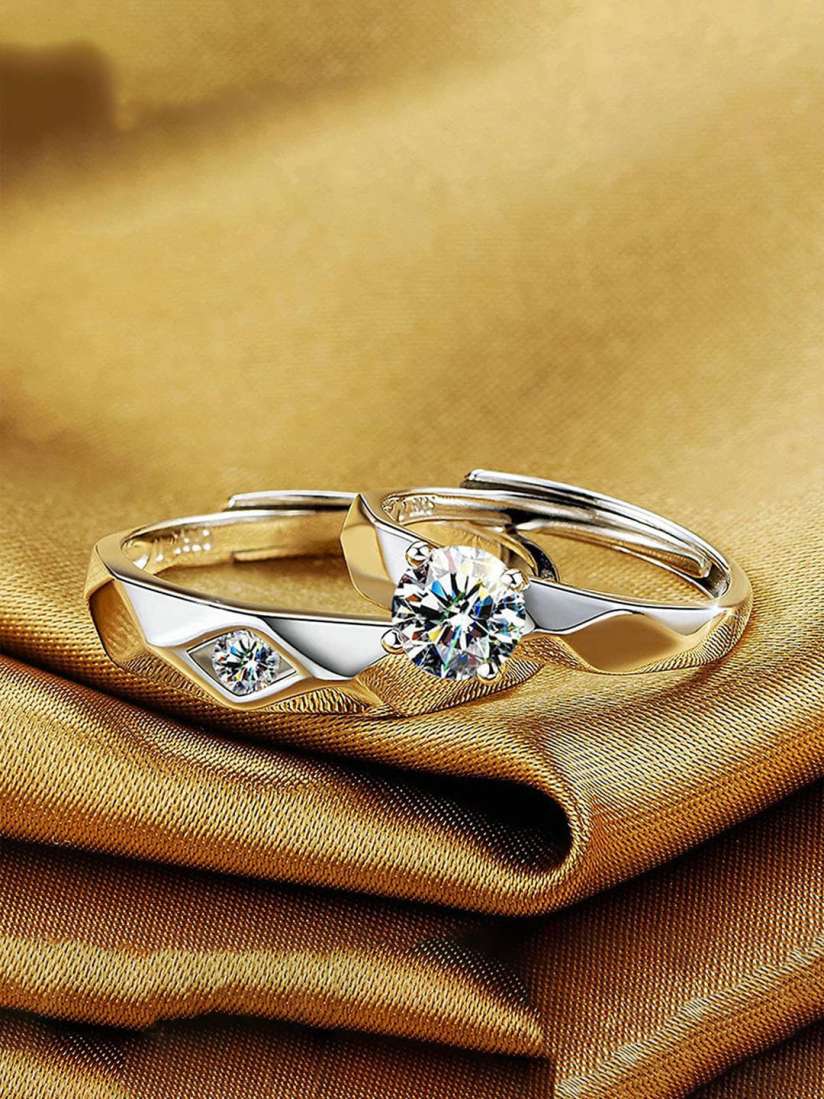 Silver plated engagement rings online