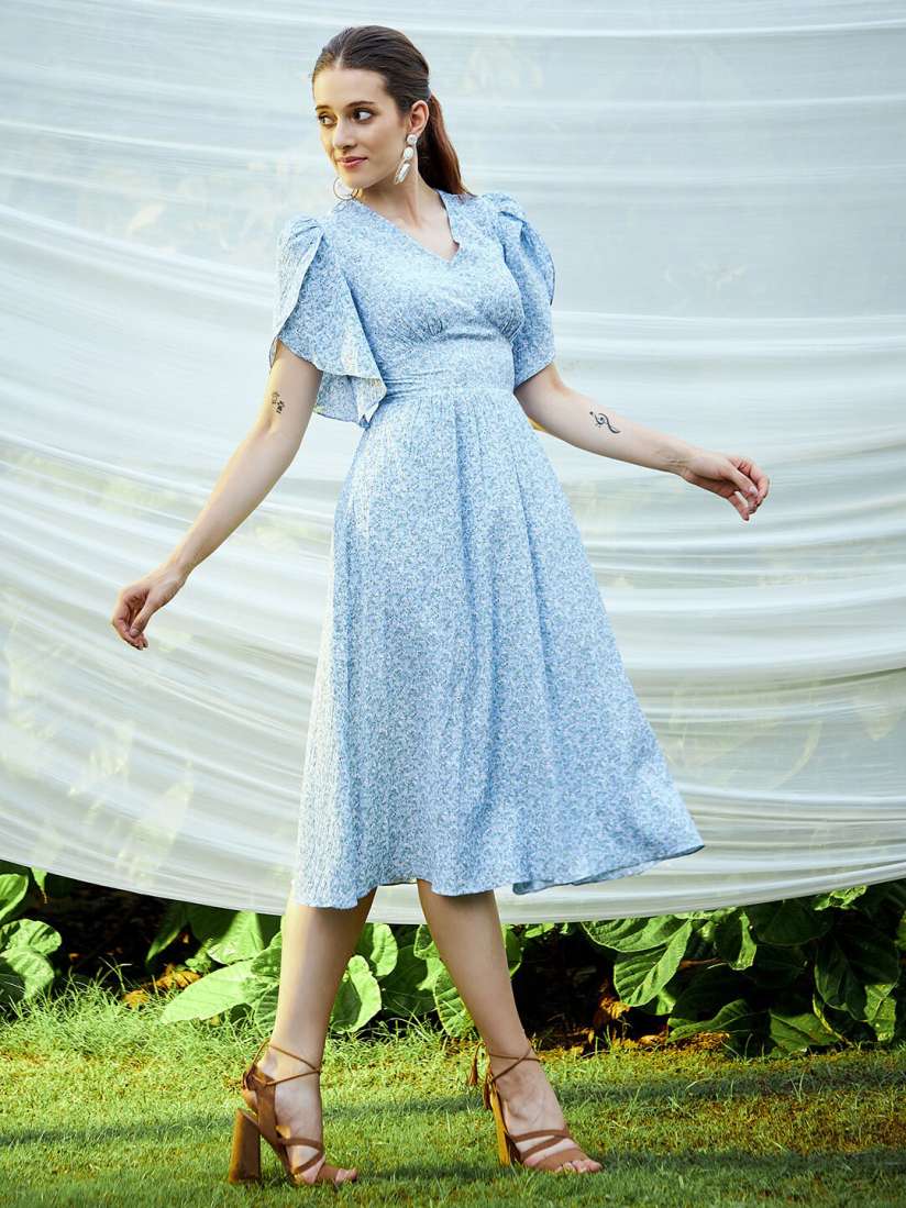 Myntra blue dress 2025