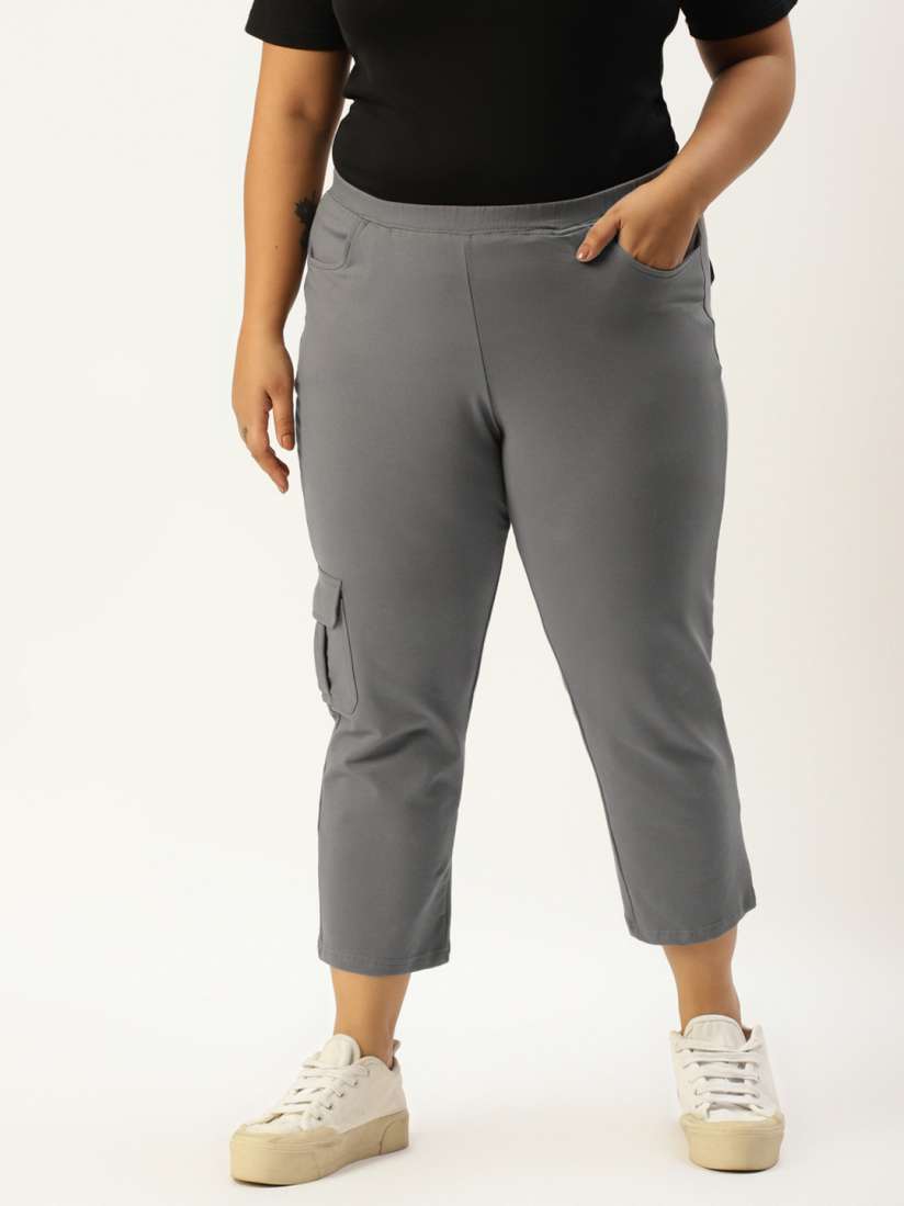 Buy theRebelinme Plus Size Women Grey Capris Capris for Women 19382652 Myntra
