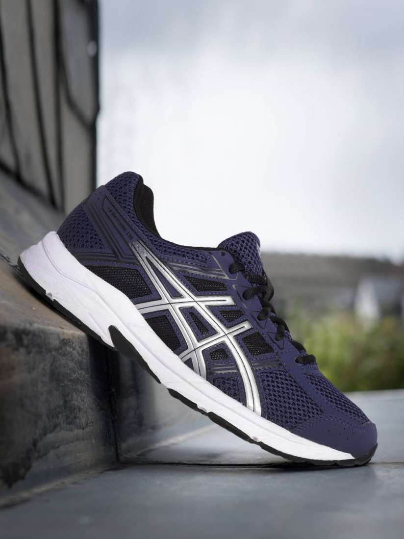 Buy ASICS Men Navy Blue Silver Toned Gel Contend B Running Shoes Sports Shoes for Men 19385660 Myntra