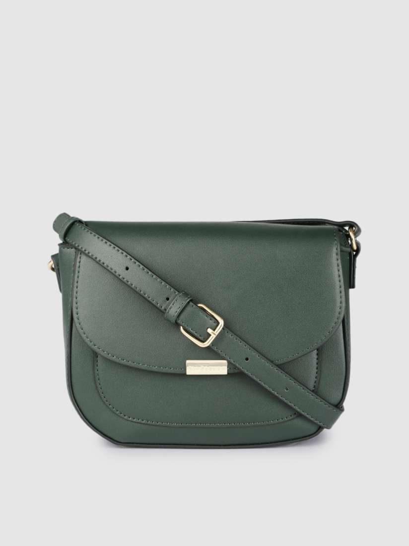 Buy Van Heusen Green Solid PU Regular Structured Sling Bag Handbags for Women 19388238 Myntra