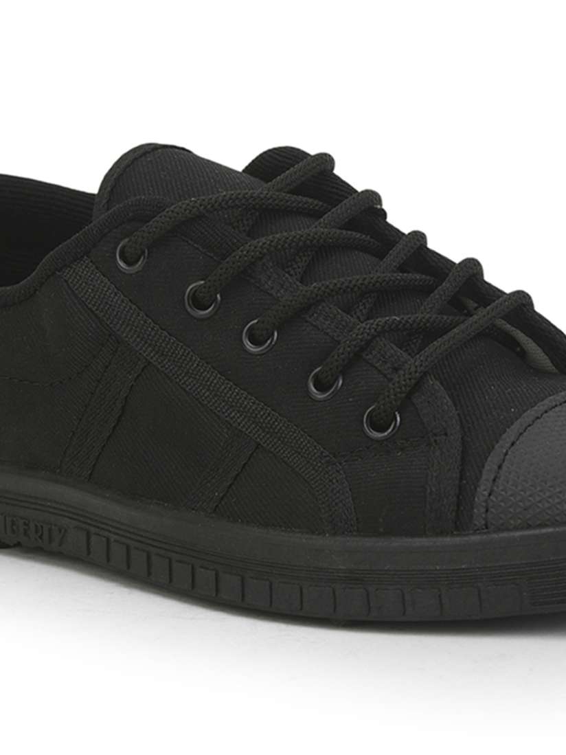 Liberty white canvas school shoes top