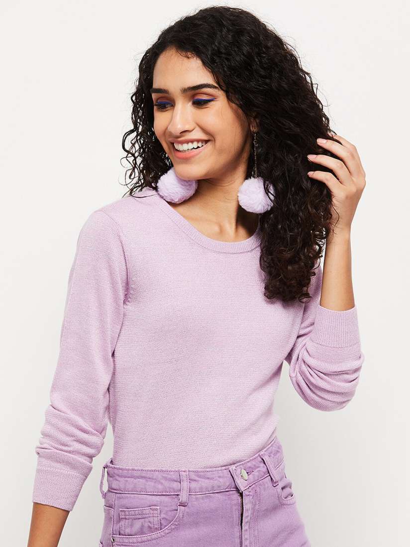Buy max Women Purple Sweater Vest Sweaters for Women 19390342 Myntra