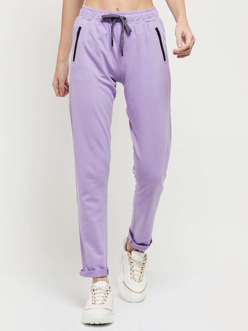 Buy max Women Purple Solid Track Pants Track Pants for Women 19393318 Myntra