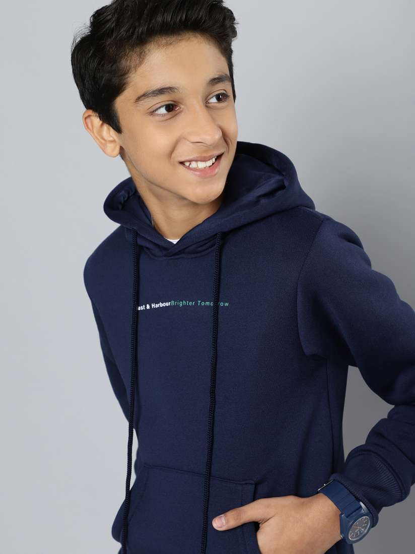 Buy M H Juniors Boys Hooded Sweatshirt Sweatshirts for Boys 19393508 Myntra