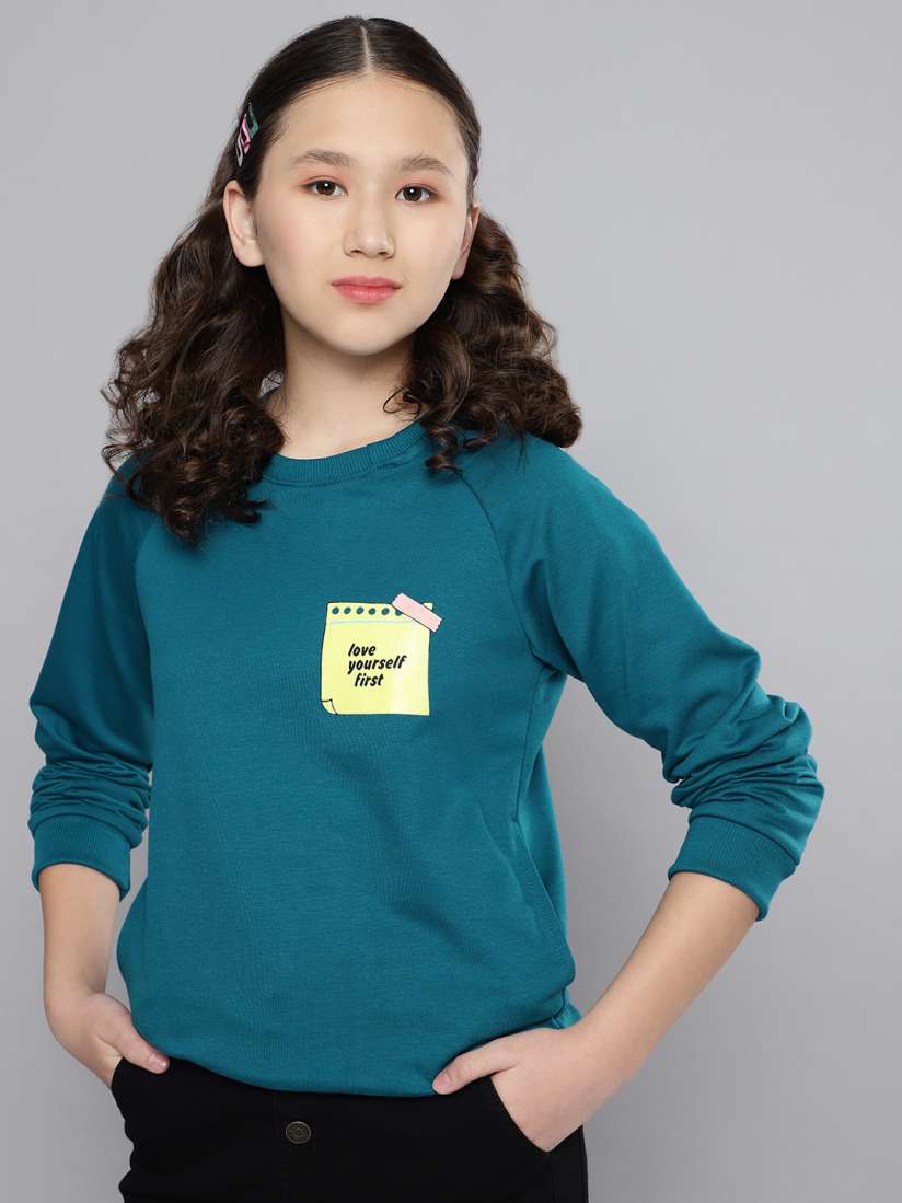 Girls teal sweatshirt 2025