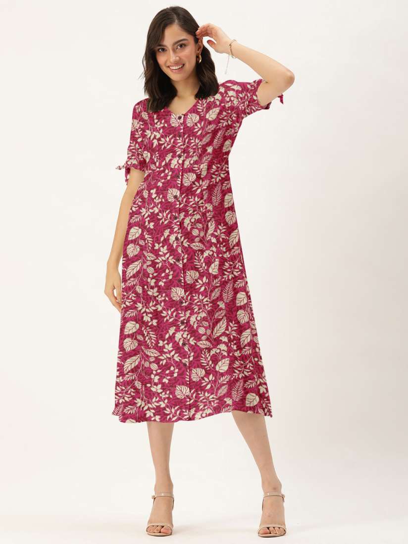 Buy DressBerry Pink Floral A Line Dress Dresses for Women 19394664 Myntra