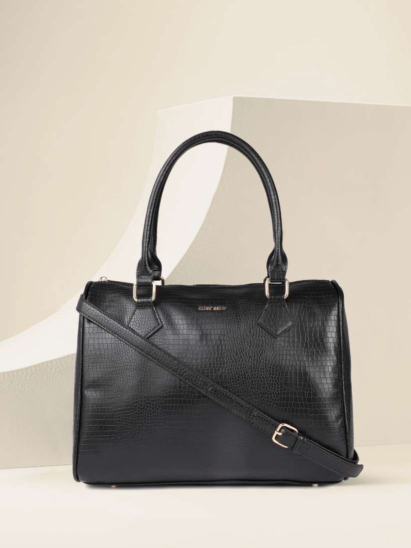 Buy Allen Solly Black Textured Structured Handheld Bag Handbags for Women 19397016 Myntra