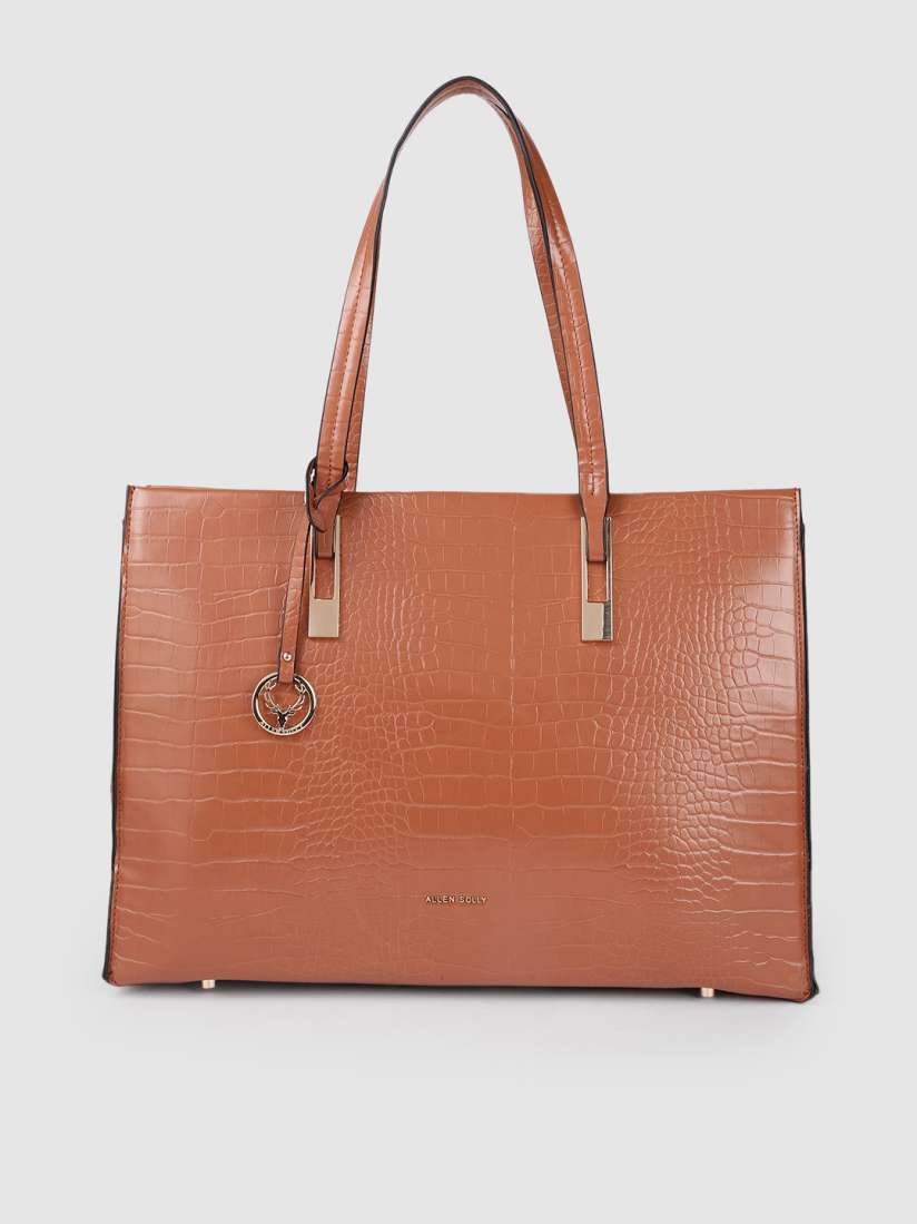 Buy Allen Solly Tan Brown Textured Shoulder Bag Handbags for Women 19397270 Myntra