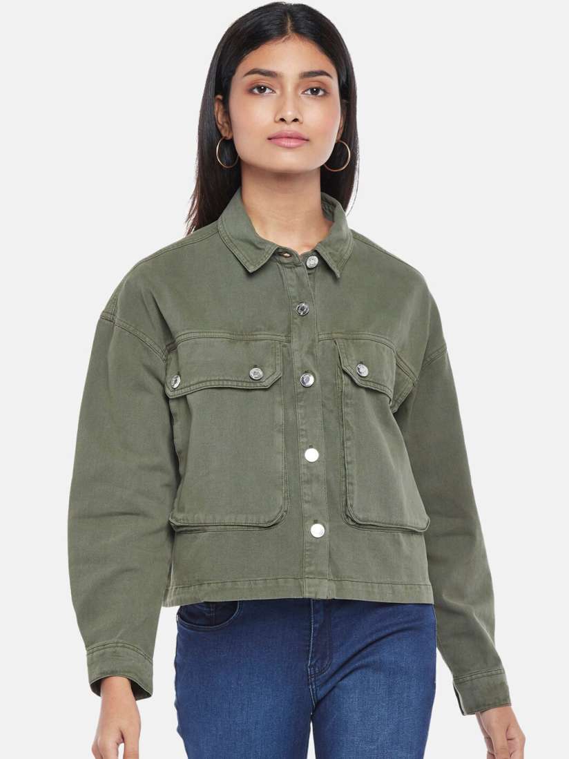 Denim jacket olive hotsell