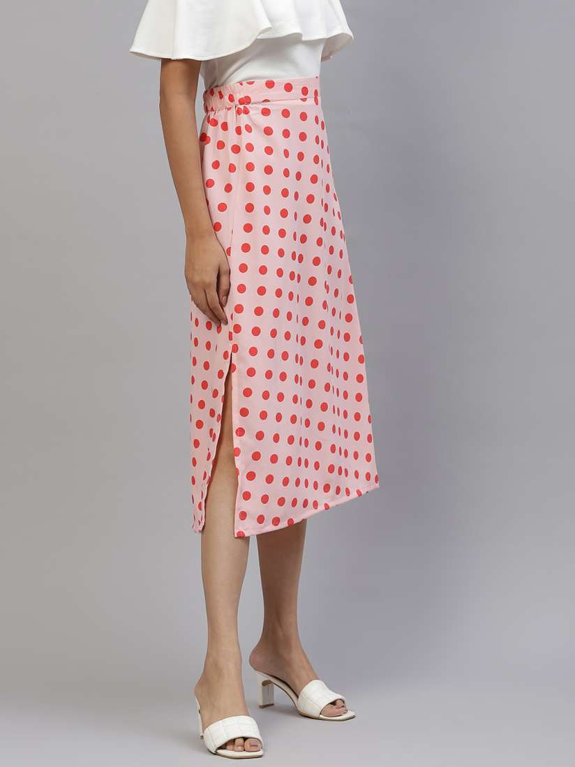 Red polka dot skirt 40 outlet