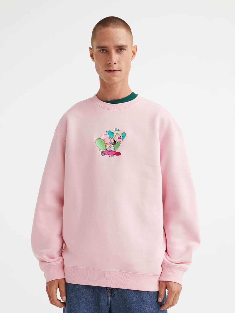 Buy H M Men Pink Relaxed Fit Sweatshirt Sweatshirts for Men 19409812 Myntra