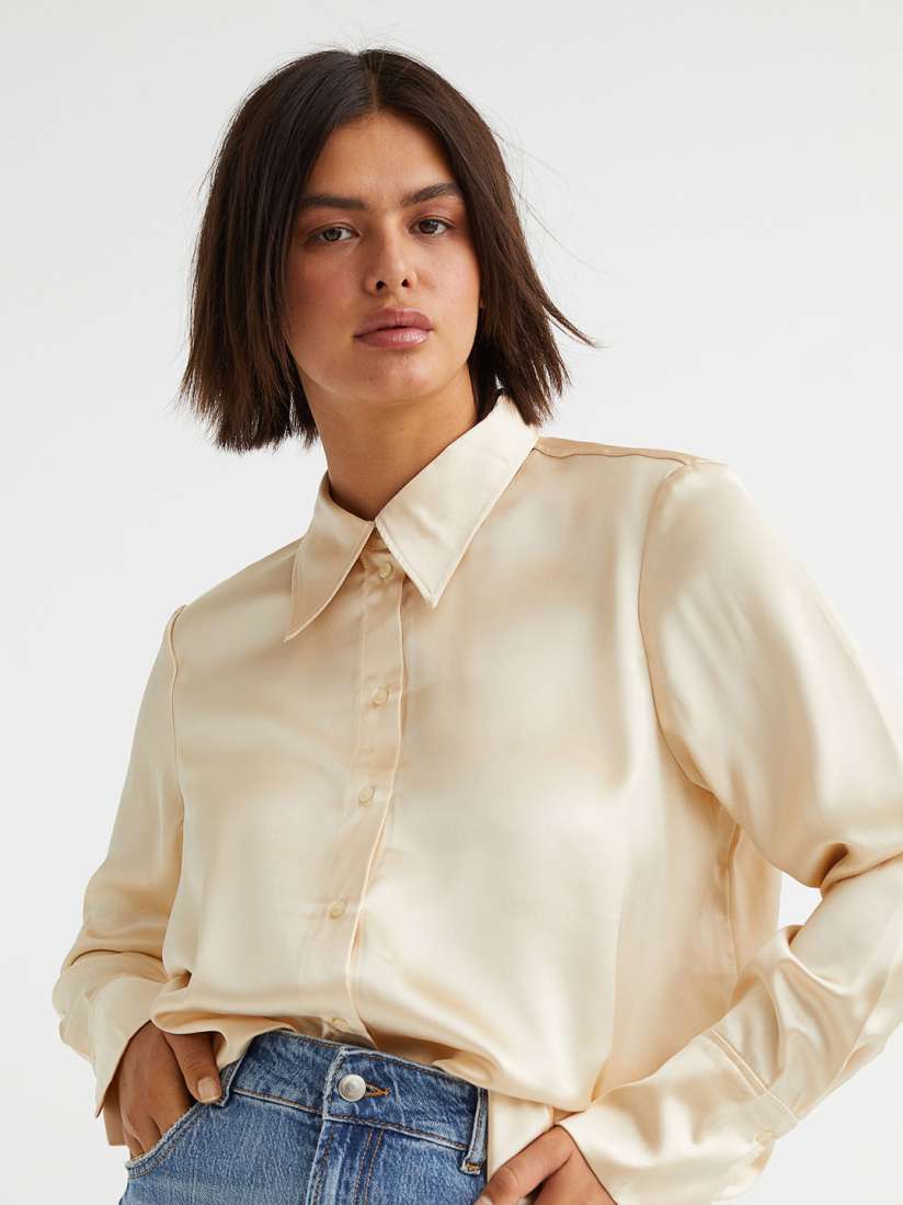 H&m satin top new arrivals
