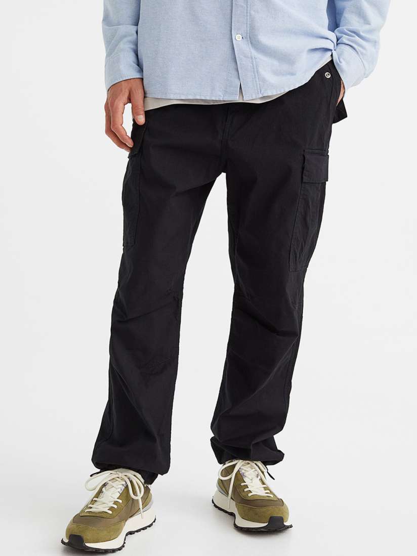 Mens black cargo pants h&m shop