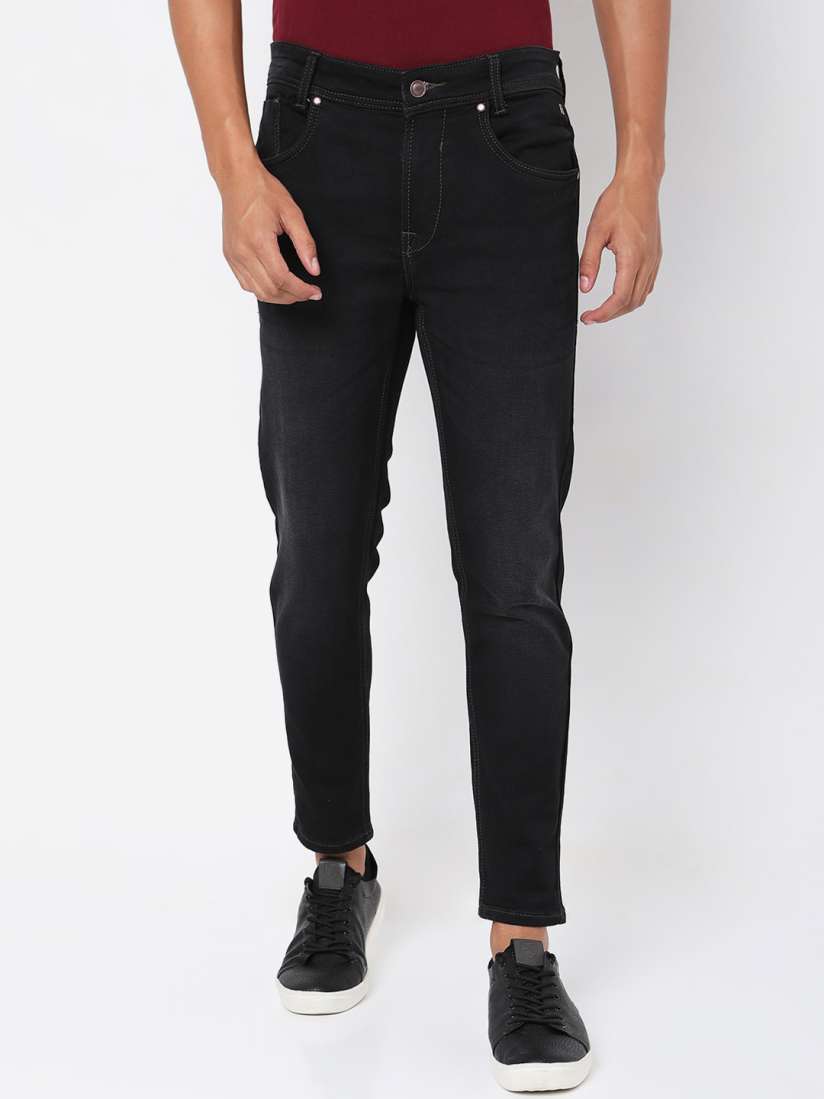 Buy Mufti Men Black Slim Fit Jeans Jeans for Men 19413180 Myntra