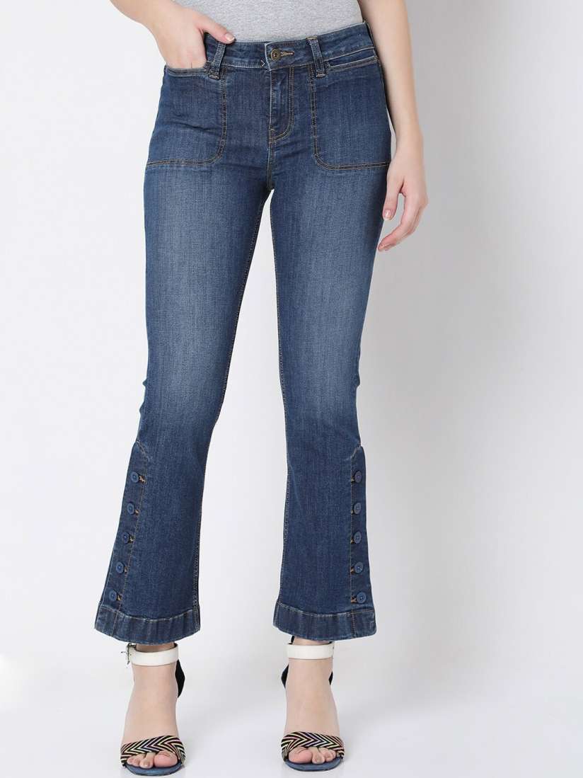 Buy Vero Moda Women Blue Bootcut High Rise Stretchable Jeans Jeans for Women 19415674 Myntra