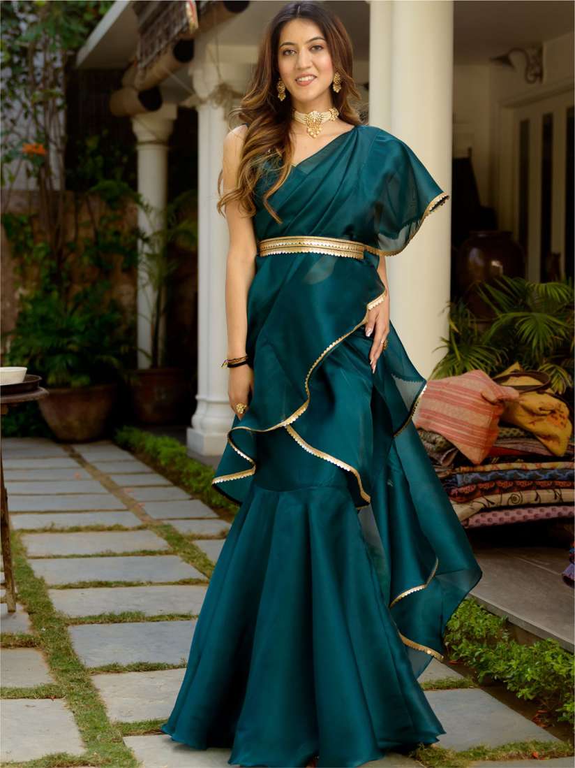 Saree gown myntra best sale